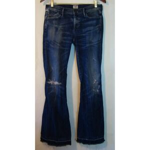 Citizens of Humanity Flare Distressed Jeans Blue Size 28 Premium Vintage    D122
